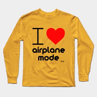 I (Heart) Airplane Mode Long Sleeve T-Shirt